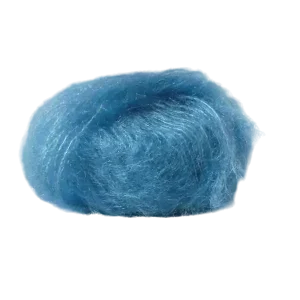 EMERO - Laine à tricoter - Mohair et Soie - Bleu Bleuet - Origine : France