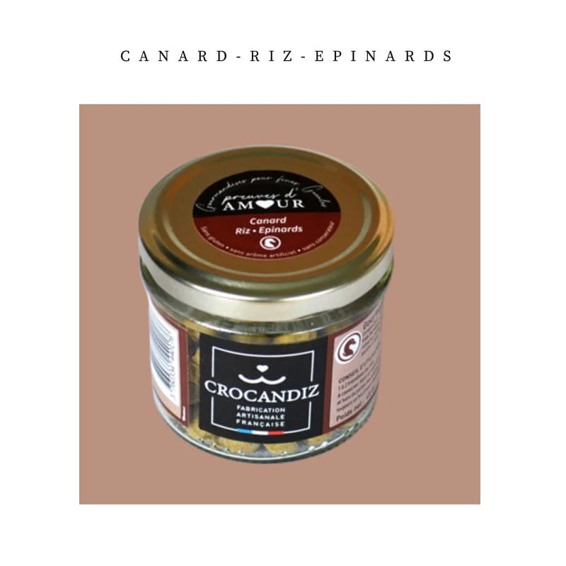 Biscuits Naturels pour Petit Chien - Canard & Épinards (45g) & Fabriqués en France | Bio, Sans Gluten & Vitalité