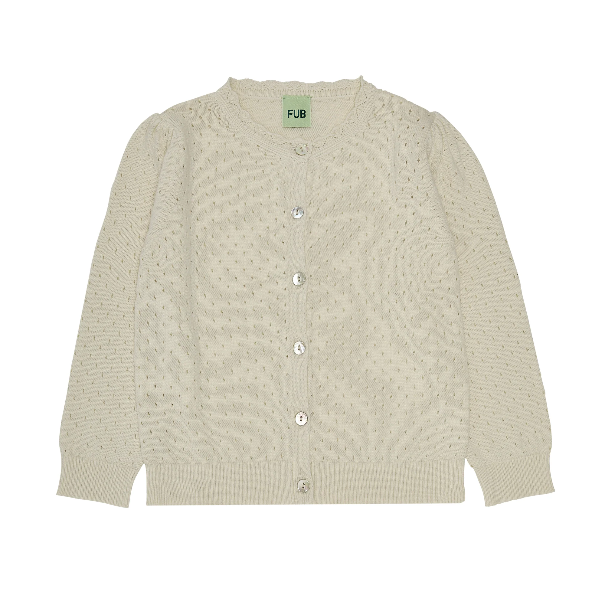 Cardigan coton bio ecru