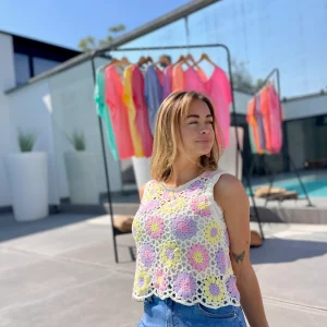 Haut crochet lila - ZAZA