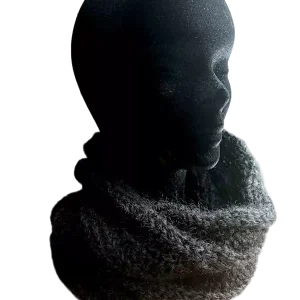 EMERO - Snood Homme - Mohair et Soie - Noir - Origine : France