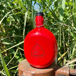 EMERO - Gourde Originale Ovale Rouge / Aluminium / Recyclable - Origine : France