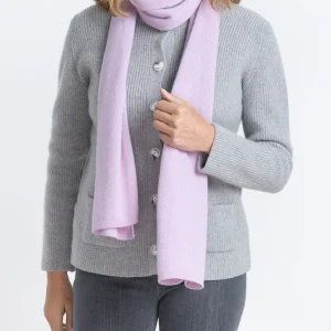 Echarpe femme en cachemire violet douceur