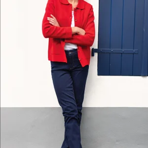 Jean femme taille haute bleu indigo