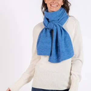 Echarpe en cachemire bleu