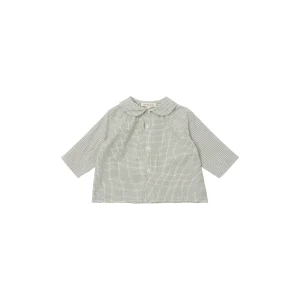 Blouse bébé Aloe cream black check