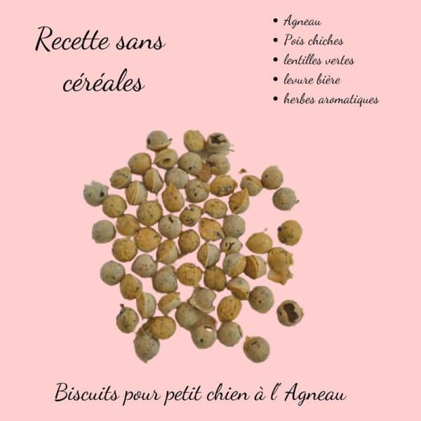 Biscuits Naturels pour Petit Chien - Agneau (40g) & Fabriqués en France | Bio, Sans Céréales & Hypoallergéniques – Image 4