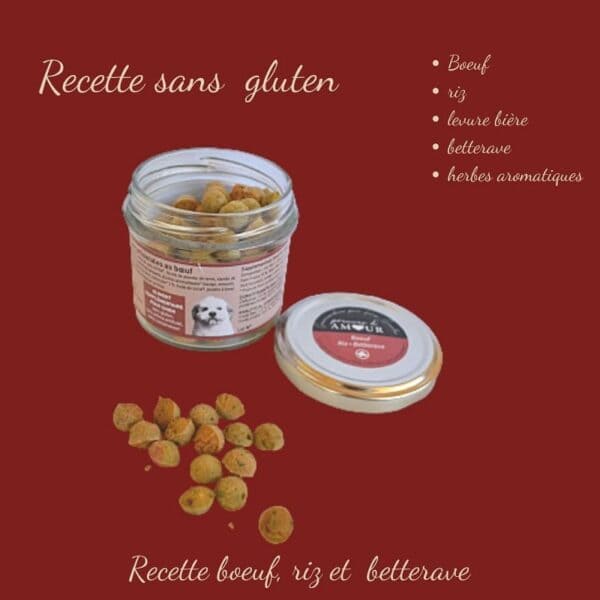 Biscuits Naturels pour Petit Chien - Bœuf & Betterave (45g) & Fabriqués en France | Bio, Sans Gluten & Vitalité – Image 3