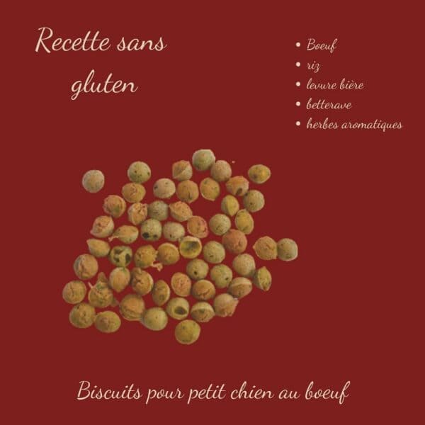 Biscuits Naturels pour Petit Chien - Bœuf & Betterave (45g) & Fabriqués en France | Bio, Sans Gluten & Vitalité – Image 4