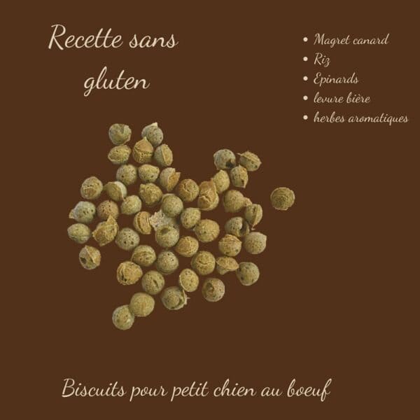 Biscuits Naturels pour Petit Chien - Canard & Épinard (45g) & Fabriqués en France | Bio, Sans Gluten & Vitalité – Image 4