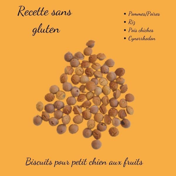 Biscuits Naturels pour Petit Chien - Pomme, Poire & Arachide & Fabriqués en France | Bio, Vitalité & Antioxydants – Image 4