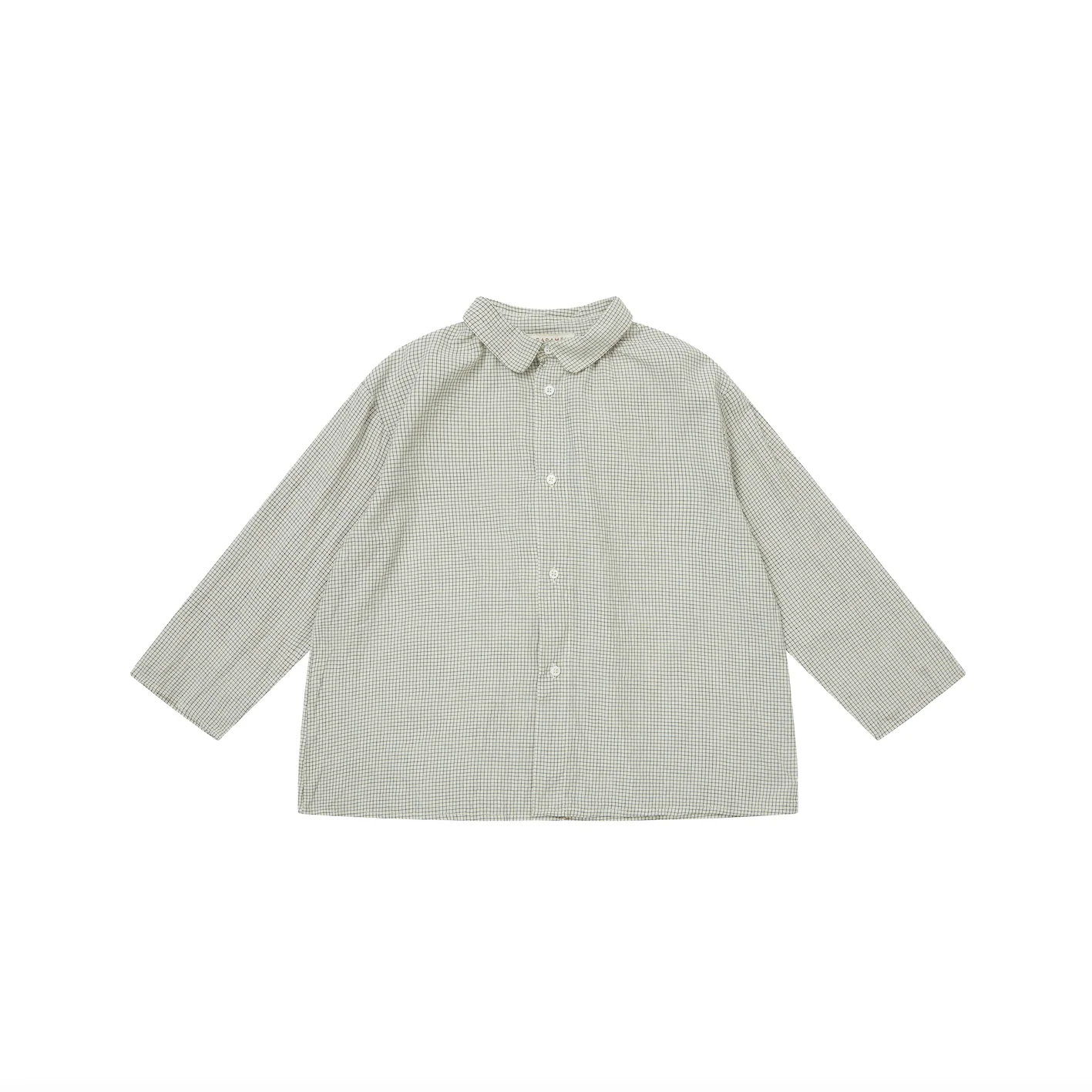 Blouse Aloe cream black check – Image 2