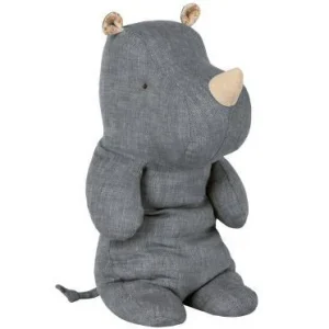 Doudou rhinocéros medium blue