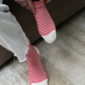 Chaussettes rayures fines