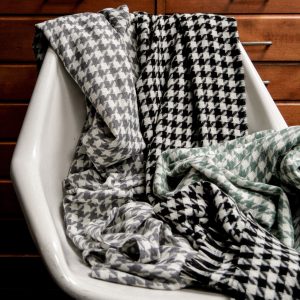 Echarpe femme pied de poule