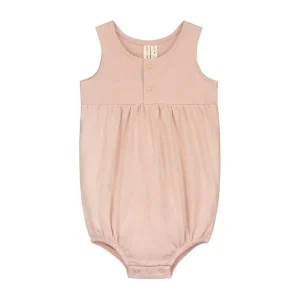 Barboteuse en coton bio Rose