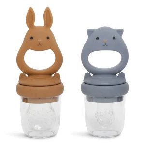 Duo de tétines grignoteuses bunny caramel