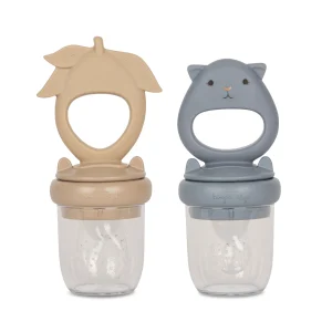 Duo de tétines grignoteuses cat warm clay