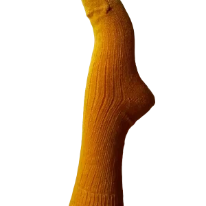 EMERO - Chaussettes Chaudes – Laine et Mohair - Jaune - Origine : Hérault (France)