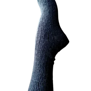 EMERO - Chaussettes Chaudes – Laine et Mohair - Gris foncé - Origine : Hérault (France)