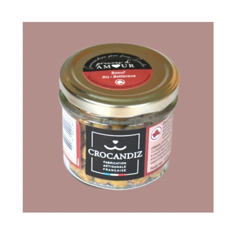 Biscuits Naturels pour Petit Chien - Bœuf & Betterave (45g) & Fabriqués en France | Bio, Sans Gluten & Vitalité