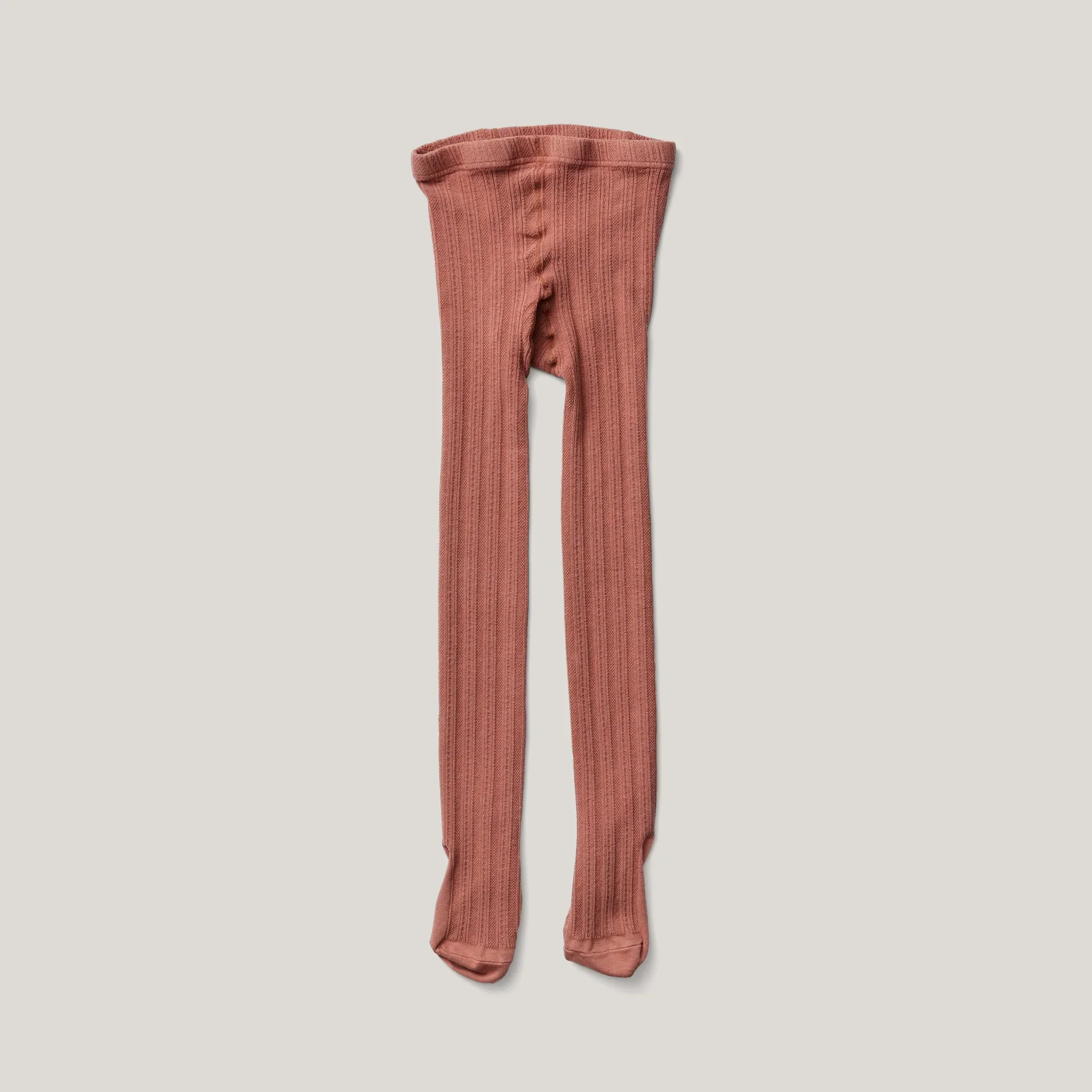 Collants pointelle terracotta