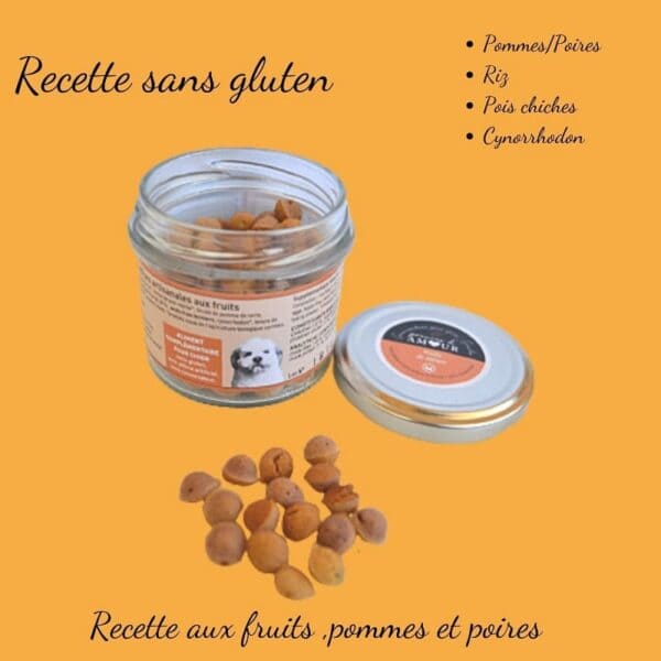 Biscuits Naturels pour Petit Chien - Pomme, Poire & Arachide & Fabriqués en France | Bio, Vitalité & Antioxydants – Image 3