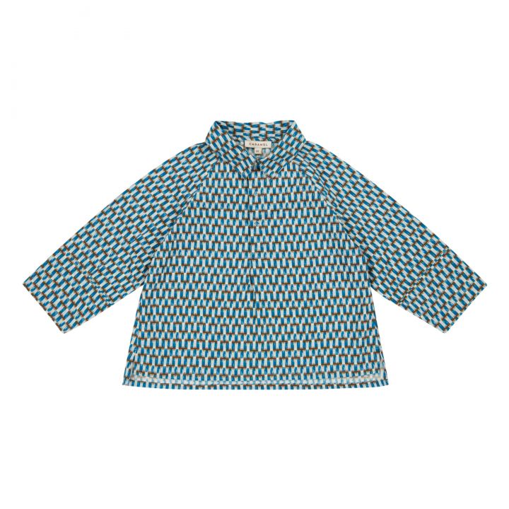 Blouse Burdock blue geo print – Image 2