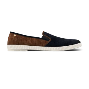 Classic Daim Match Marine Marron