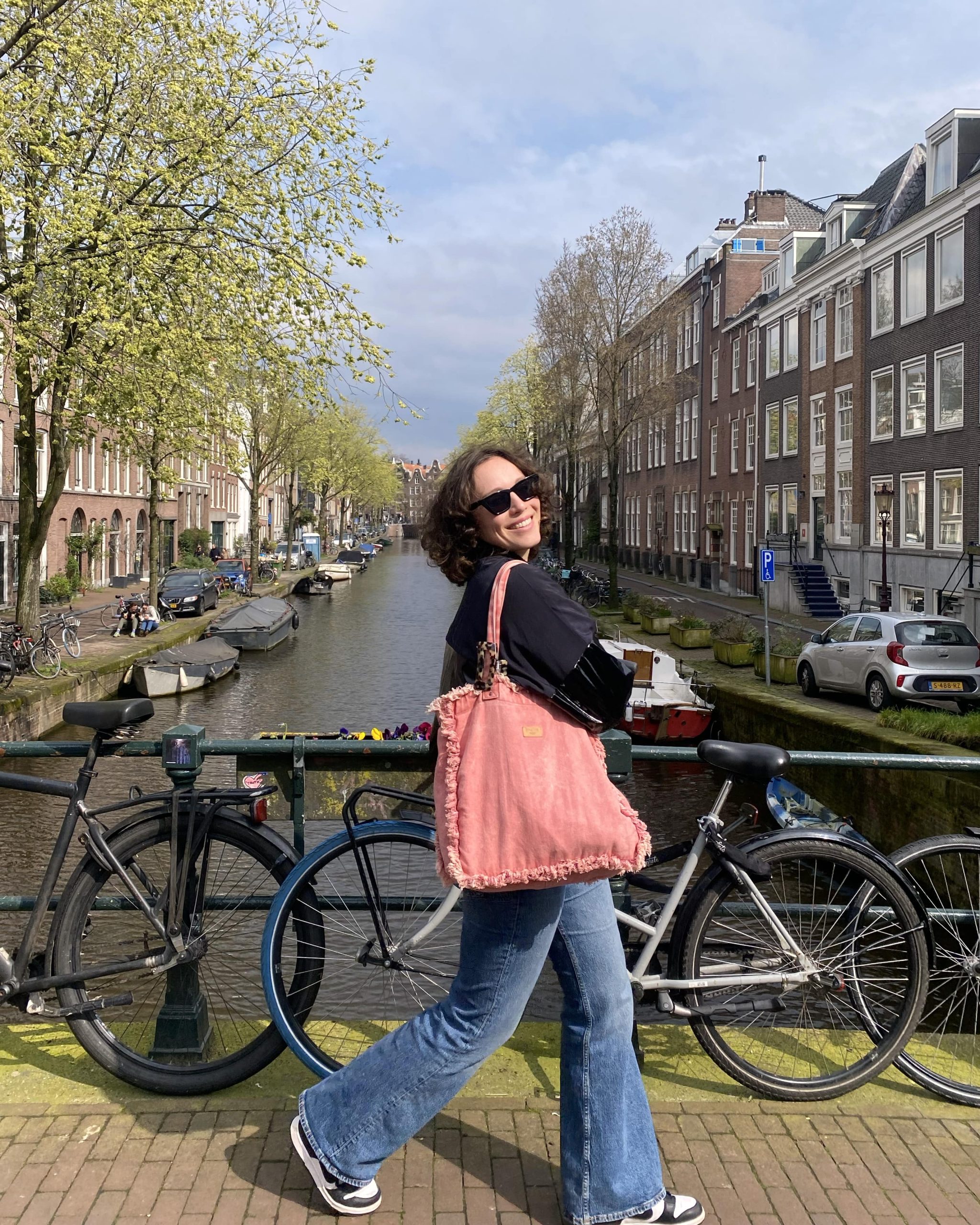 Sac Cabas Pink Retro Rose Vintage – Fabriqué en France – Image 5