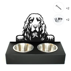 EMERO - Support Écuelles pour Chiens - Cocker Spaniel - Origine : France 🐾🇫🇷