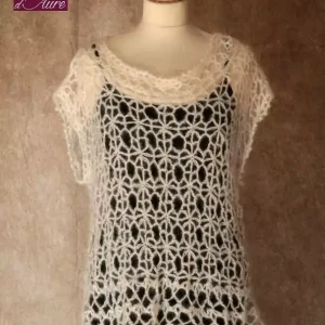 EMERO - Tunique Mohair et Soie femme Écru - Origine : France